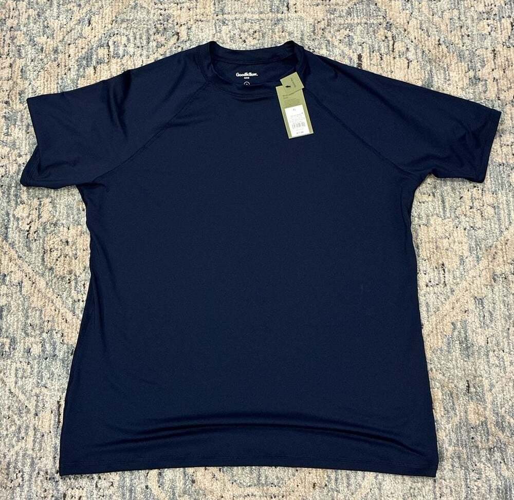 Goodfellow & Co Men's Short Sleeve Rashguard Quick Dry Navy Size XL